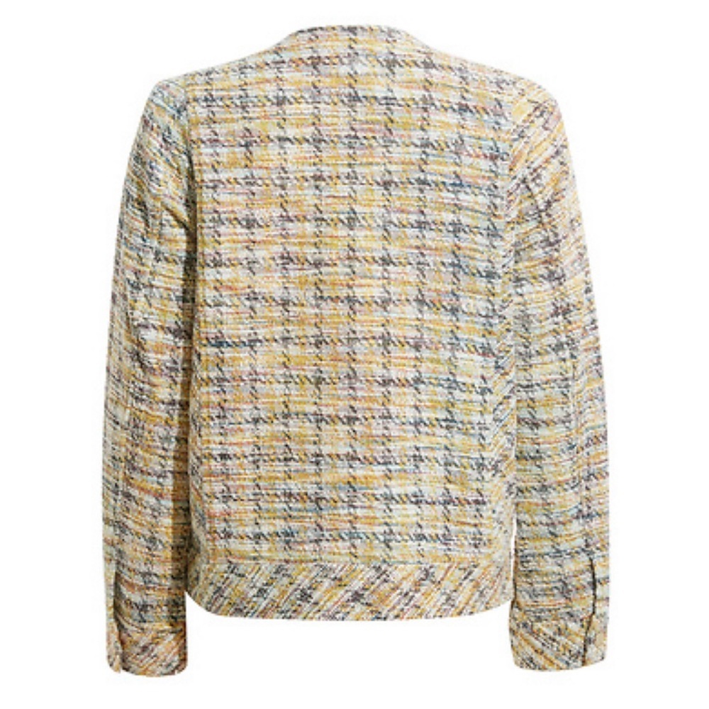 Liverpool los Angeles Collarless Zip Up Jacket Mustard Multi Plaid - Picture 4 of 15